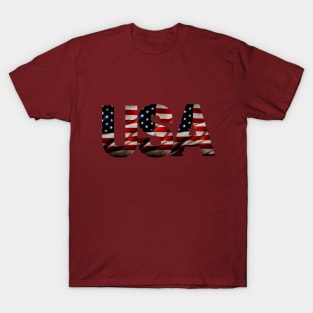 letter version of the usa flag T-Shirt